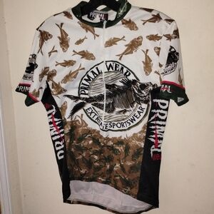 PRIMAL Wear Cycling Jersey Size:M Full Zipper.  Made USA Short Sleeve Pockets..,